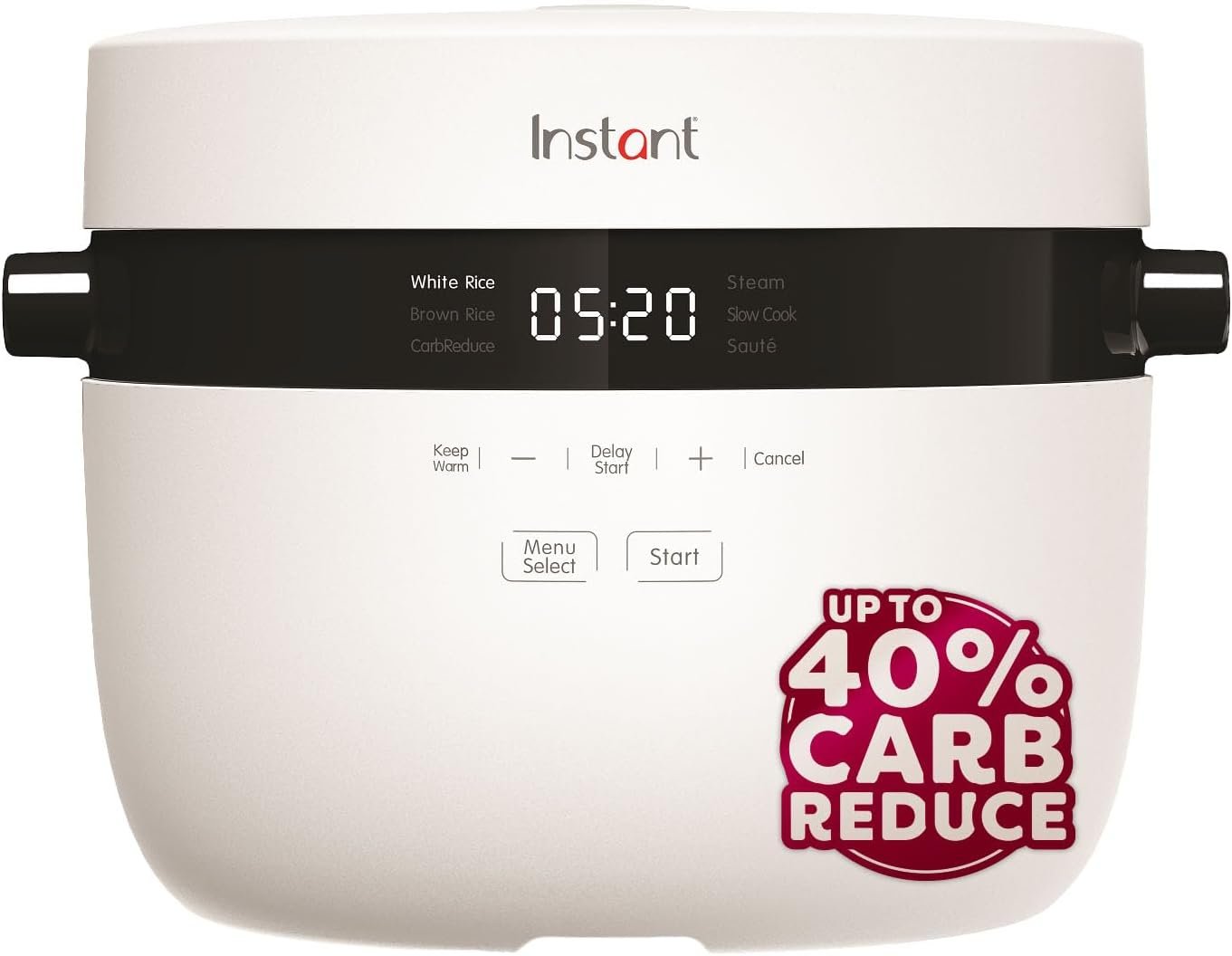 Instant Pot Electric Rice Cooker and Steamer on a modern kitchen counter.