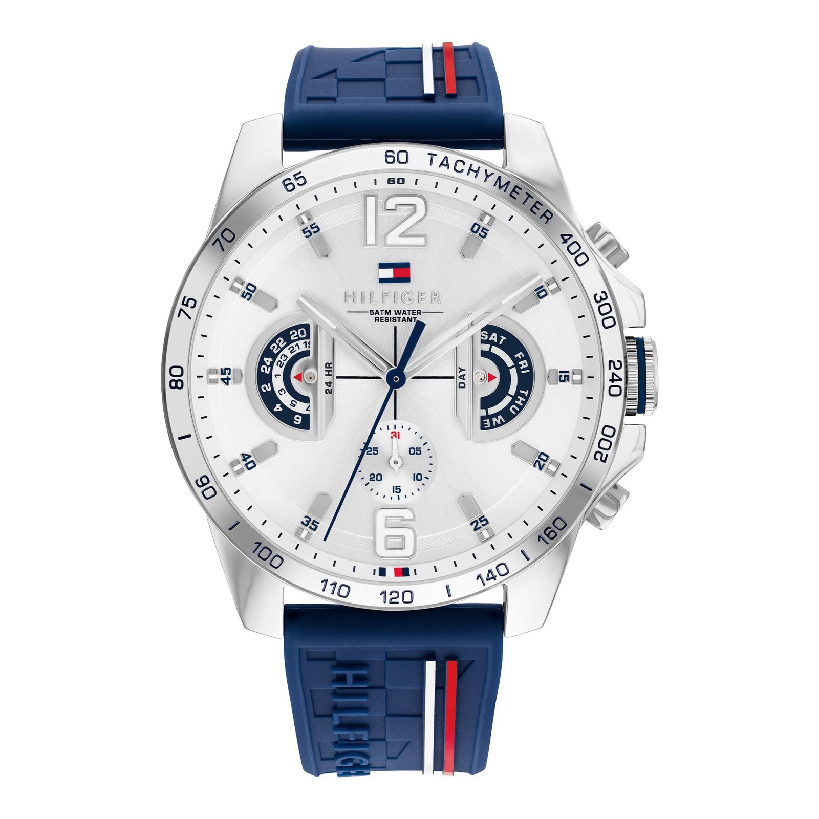 Tommy Hilfiger men's multifunction watch with a modern design.