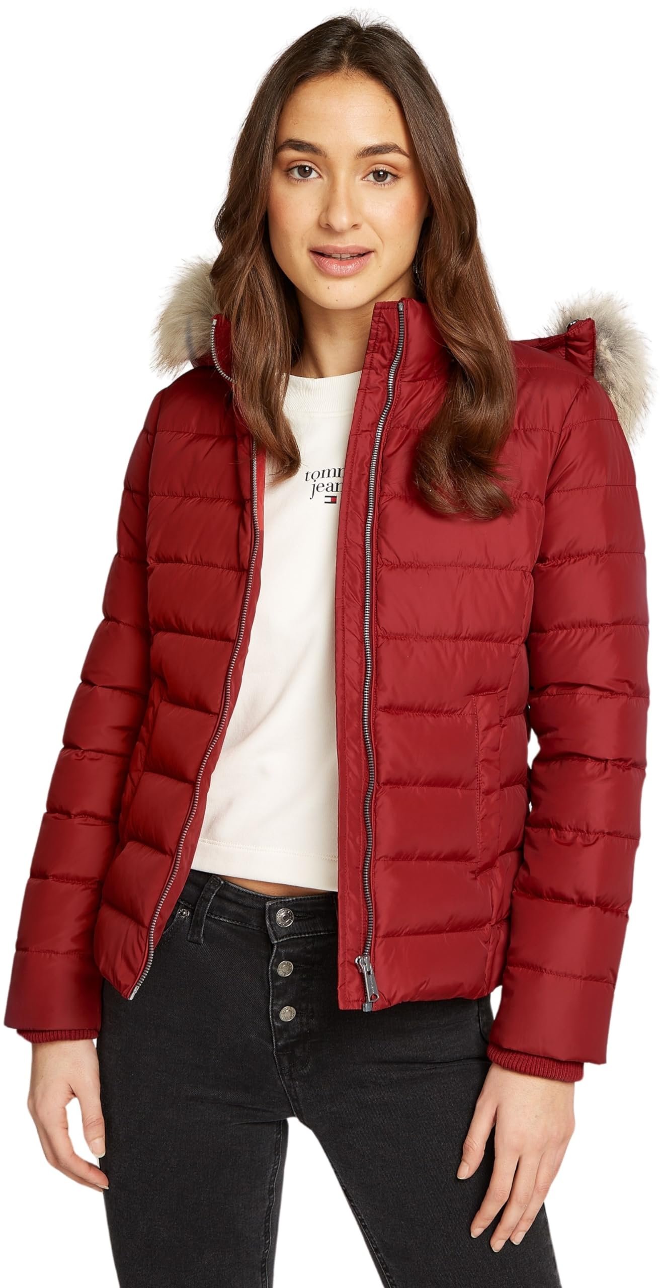 Tommy Jeans Women's Tjw Basic Hooded Down Jacket