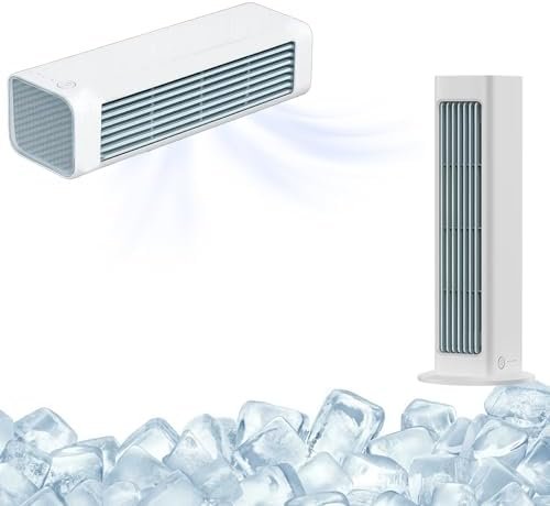 Alt Text for image 1: BreezaMax AC portable air conditioner with remote control